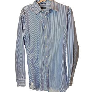 1901 Men's Stripe Button Down Shirt Size 16 34/35